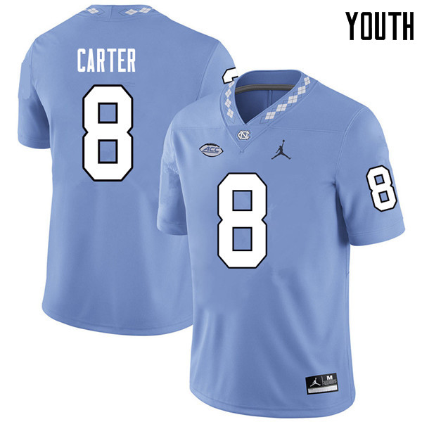 Jordan Brand Youth #8 Michael Carter North Carolina Tar Heels College Football Jerseys Sale-Carolina